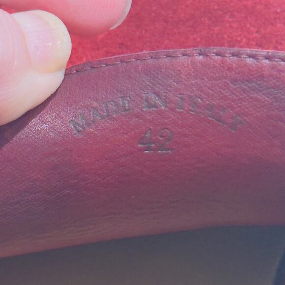 Loro Piana Summer Walk Men's Dried Red Suede Loafers Size 42/9 - Picture 12 of 14